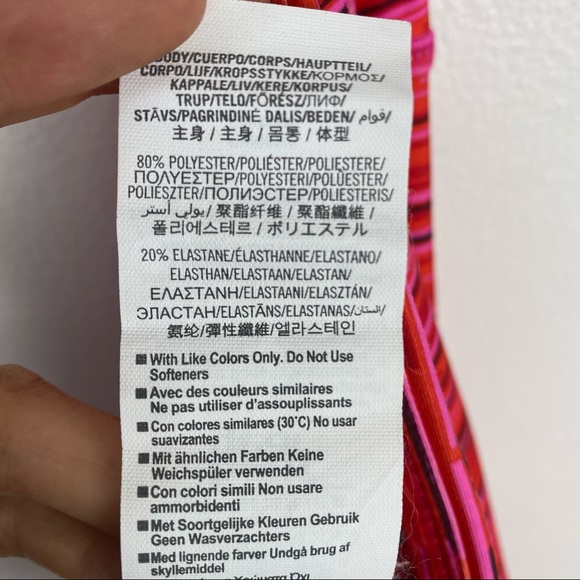 Under Armour Compression Crop Leggings Red Pink Stripe Small - Picture 6 of 6